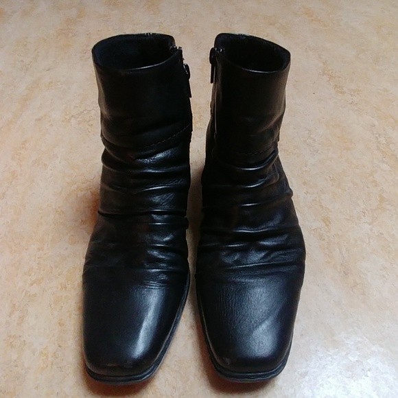 Women's Leather Boots Short Booties - Picture 1 of 4